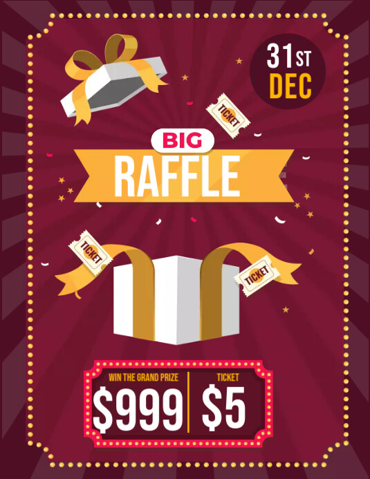 Business Raffle Design Big Raffle Template | PosterMyWall