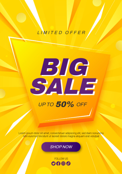 Copy of Big Sale and Discount Poster Flyer | PosterMyWall