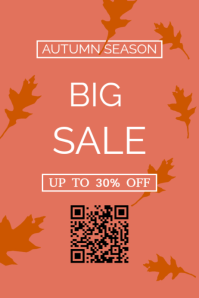 Big Sale Autumn Poster template