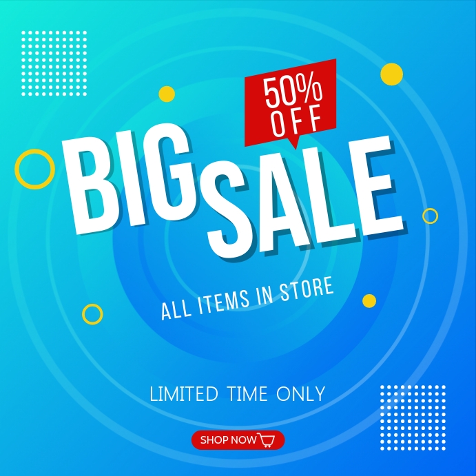 BIG SALE BANNER FOR INSTAGRAM POST template