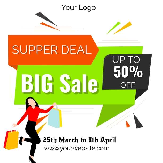 big sale discount offer post template | PosterMyWall