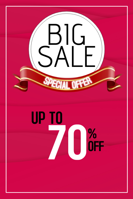 Big Sale Discount Poster Template Postermywall