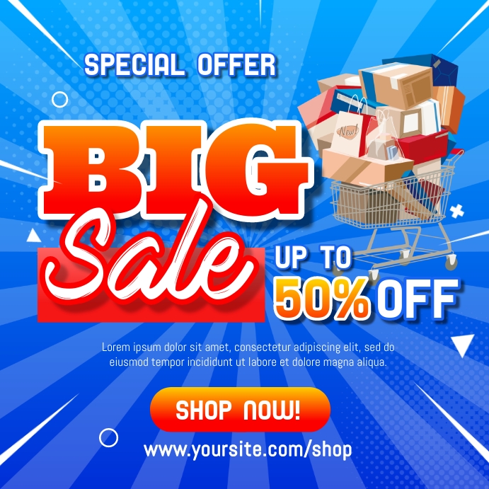 Copy of Big Sale Offer Social Media Ad Template | PosterMyWall