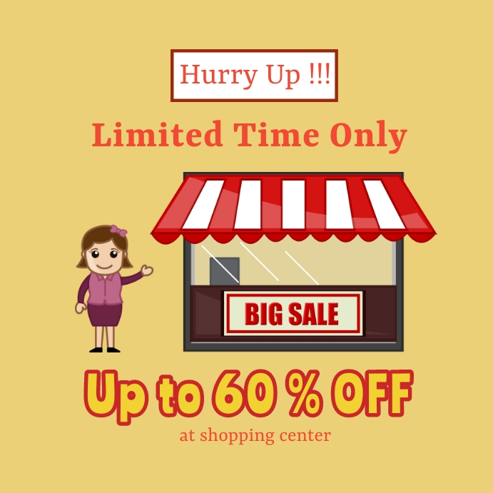 Big Sale pamflet Message Instagram template