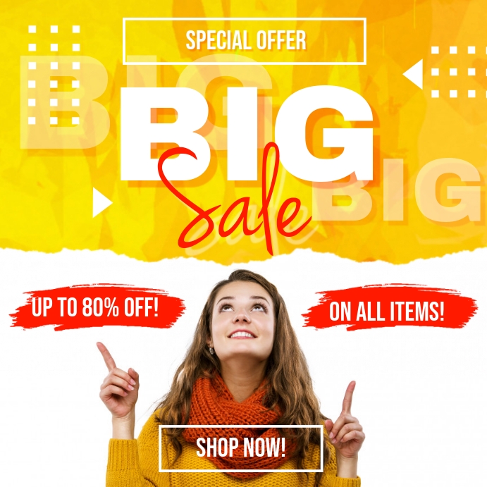 Slaes Posts Examples Big Sale Social Media Post Template | PosterMyWall