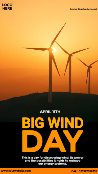 Wind Energy Awareness Template | PosterMyWall