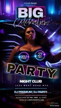 BIG WOMEN CLUB PARTY FLYER Instagram Story template