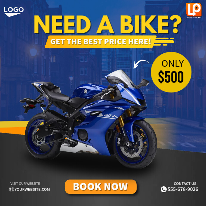Bike Bike Modern Ads Template PosterMyWall bike-bike-modern-ads-template-postermywall