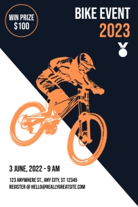 Bike Ride Poster Sample Bike Event Poster Template | PosterMyWall