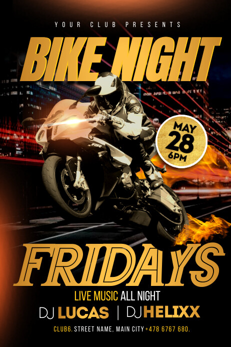bike night Poster template