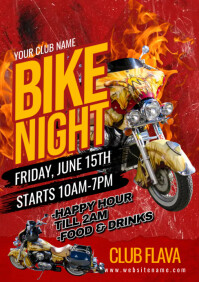 Biker Ride Flyer Bike Night Flyer Template | PosterMyWall