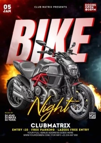 Bike night party A4 template