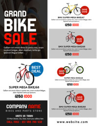 bike product sale advertisement Flyer (US Letter) template