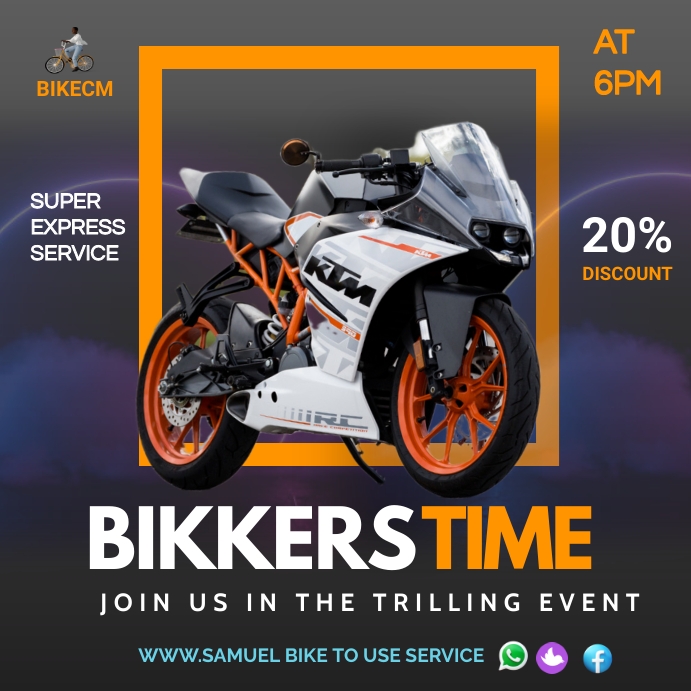 BIKE RACE,MOTOCYCLE Template | PosterMyWall