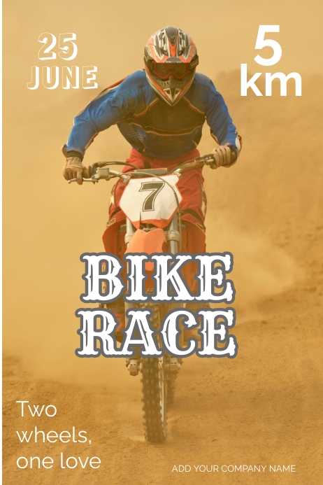 Bike Ride Poster Sample BIKE RACE POSTER Template | PosterMyWall