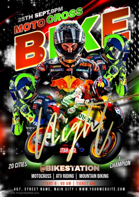 BIKE RALLY Template | PosterMyWall