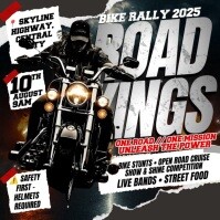 Черный Bike Rally Event โพสต์บน Instagram Template