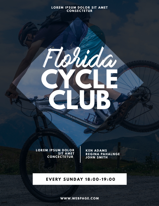 Biker Ride Flyer Bike Riding Club Flyer Design Template | PosterMyWall