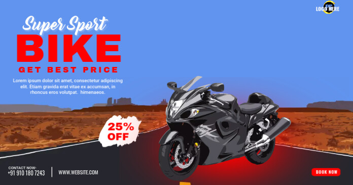 bike sale ad ภาพที่แชร์บน Facebook template