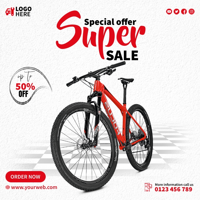 Bicycle Riding Ad Bike Sale Ads Template | PosterMyWall