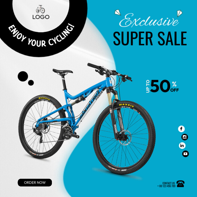 Bike Sale Flyer Publicação no Instagram template