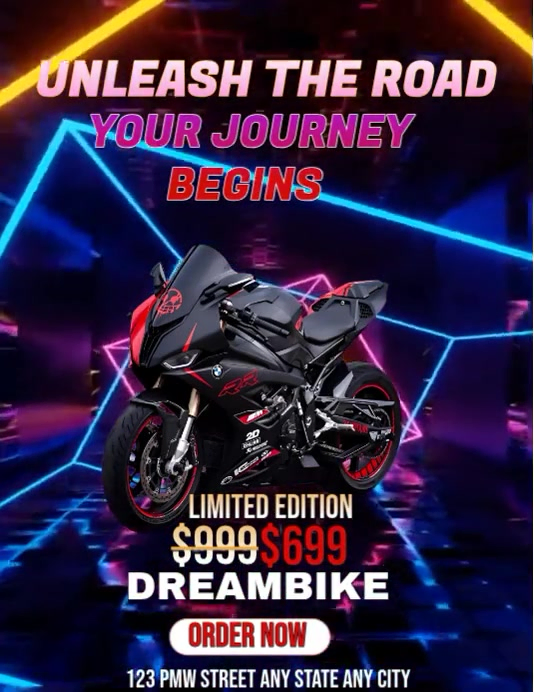 Motorcycle Promotion Flyers Template | PosterMyWall