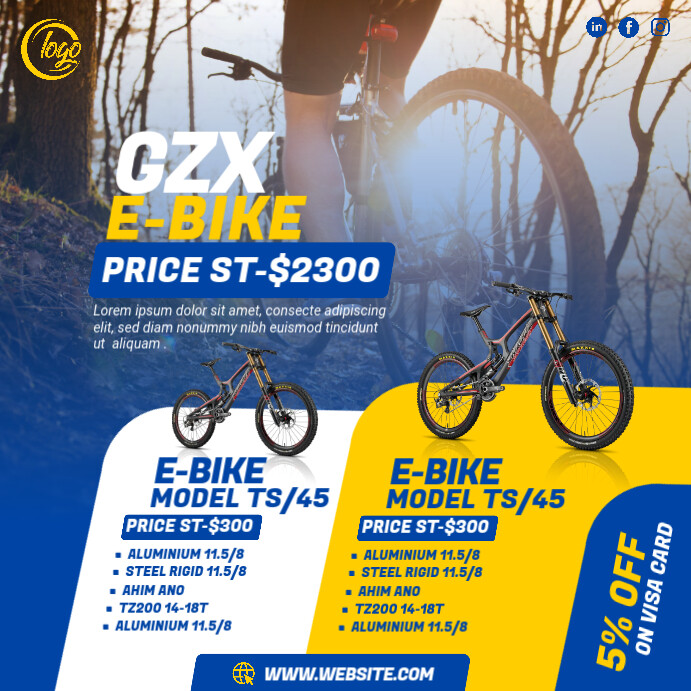 Bike Riding Ad Bike Shop Ad Template | PosterMyWall
