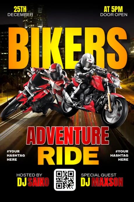 Bikers Ads Poster template