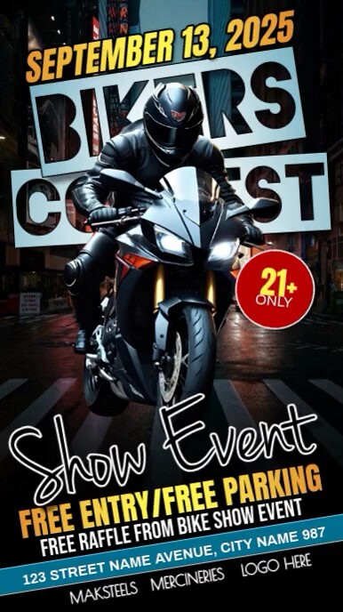 Bikers Contest Template | PosterMyWall