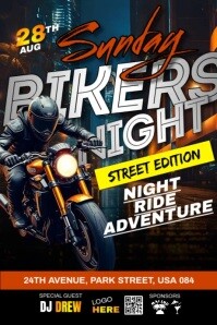 Bikers Night Ads Poster template