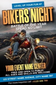 Bikers Night Ads Poster template