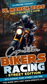 Bikers Racing Competition Instagram Reel template