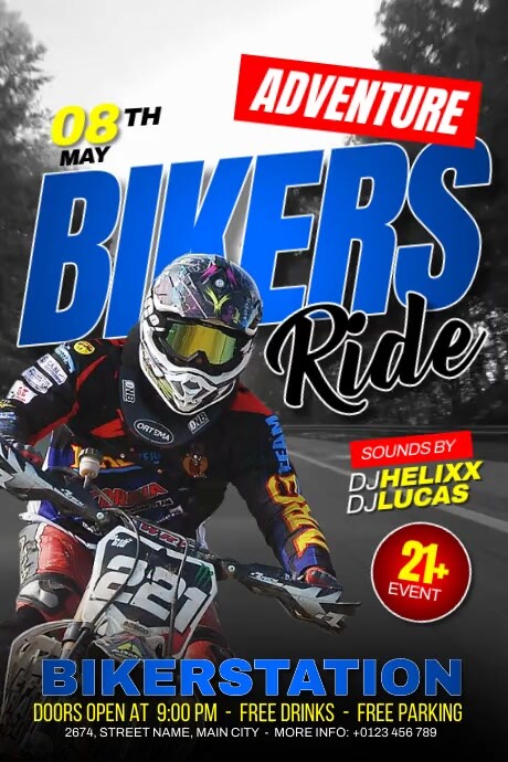 Copy of Bikers Ride Ads | PosterMyWall