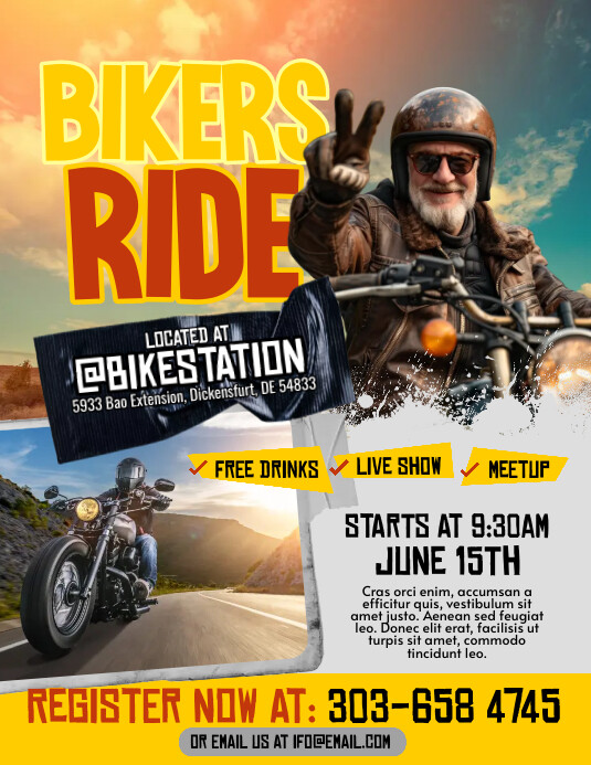 Bikers Ride Flyer Template | PosterMyWall