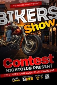 Bikers Show Ads Poster template