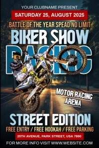 Bikers Show Racing Poster template
