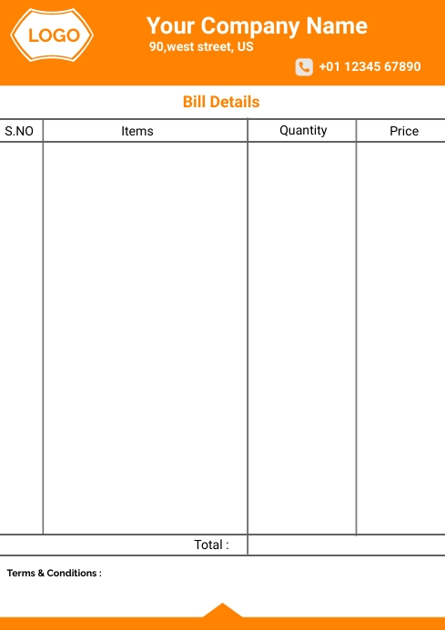 Bill Book Using Template Plantilla de bill book design invoice | PosterMyWall
