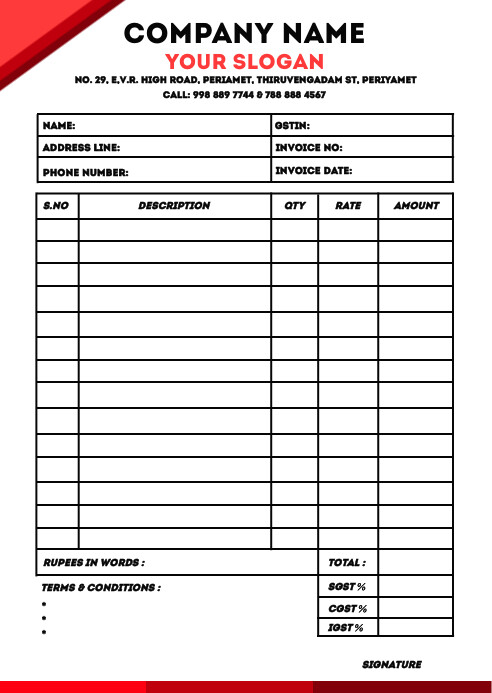 bill book design template | PosterMyWall