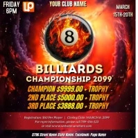 BIllard Champion Battle Trophy Persegi (1:1) template