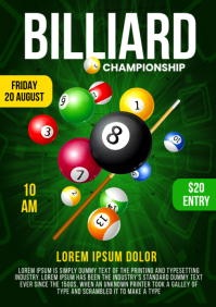 billard game A4 template