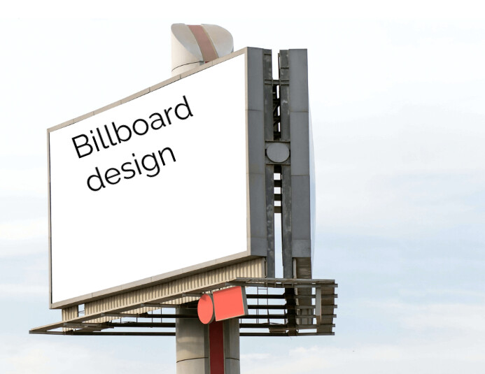 Billboard design located by a high way ใบปลิว (US Letter) template