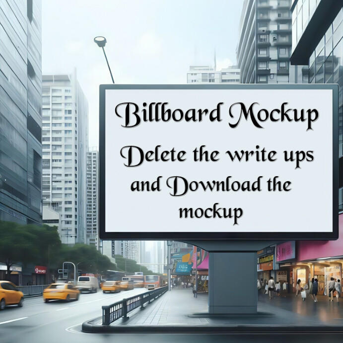 Billboard mockup design Instagram Post template