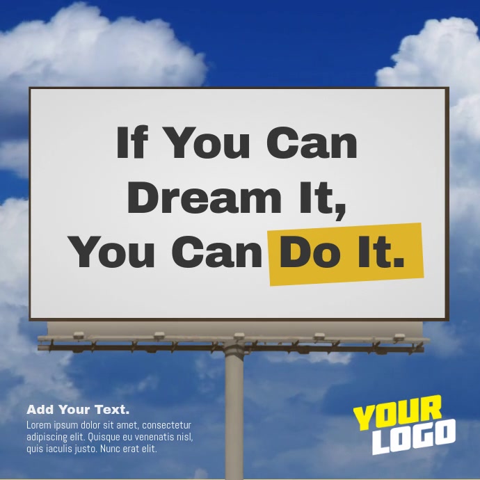 Copy of Billboard Sign Positive Message | PosterMyWall