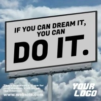 Billboard Sign Positive Message Instagram 帖子 template