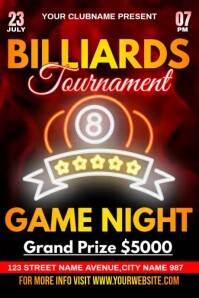 Billiard Game Ads Template | PosterMyWall