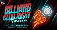 Billiard Club Night Facebook Shared Image template