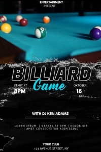 Sort Billiard Game Event Poster Template