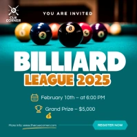 Billiard League Match Instagram Post Instagram-Beitrag template