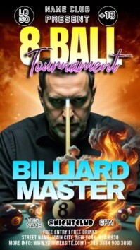 Billiard Master 8 Ball Tournament Instagram Reels template