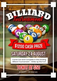 Billiard Tournament Ads A4 template